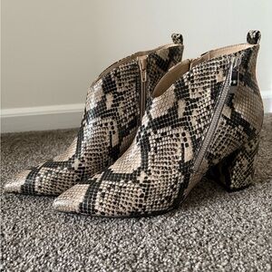 Snakeskin Ankle Boots